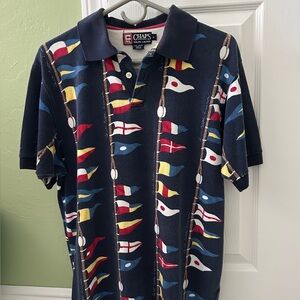 Men’s Chaps Ralph Lauren Nautical World Flags Polo Shirt